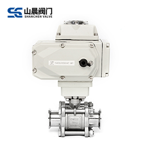 电动三片式快装球阀