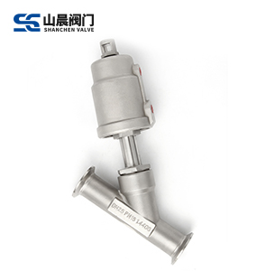 气动快装角座阀